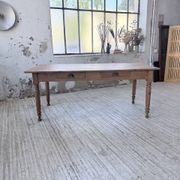 Bistro farmhouse table cherry wood turned legs 180cm