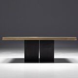 Table basse en laiton gravé par Christian Heckscher, Belgique, années 1970