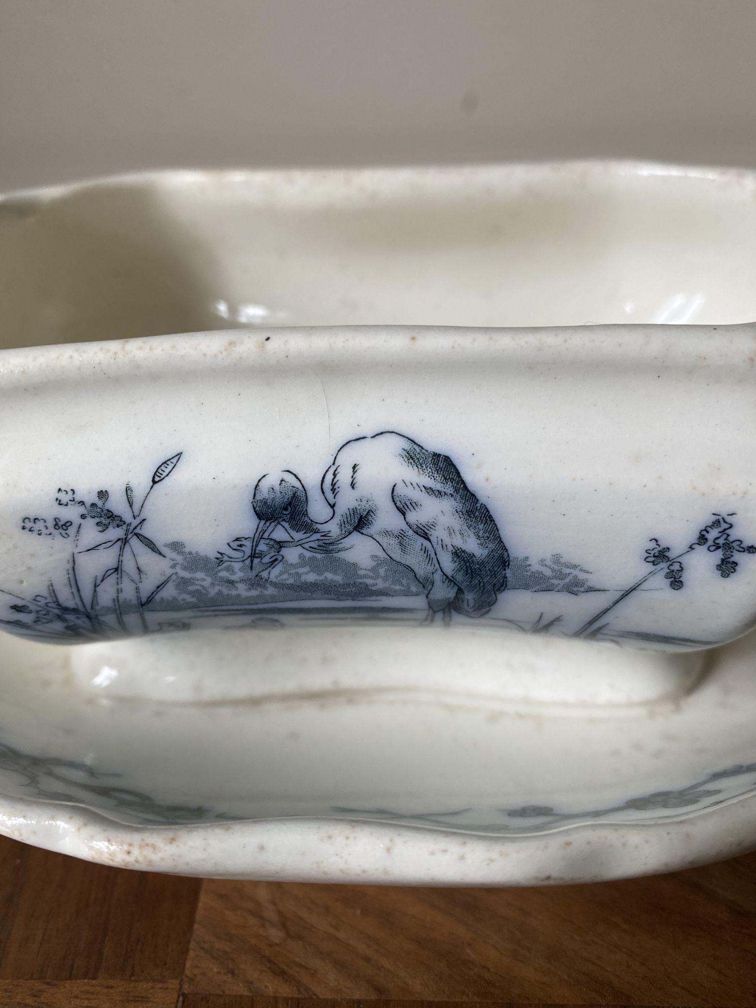 Old English earthenware sauce boat