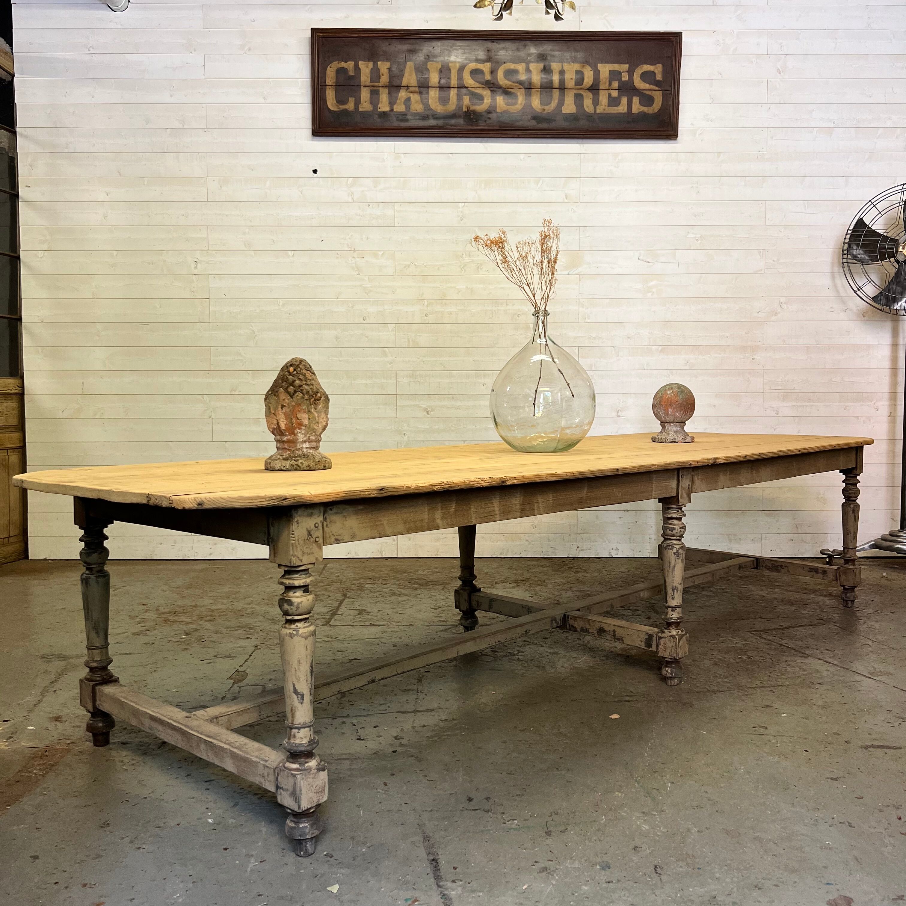 Table de ferme XXL patiné début XX e