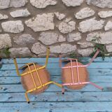 Pair of vintage stackable children's chairs