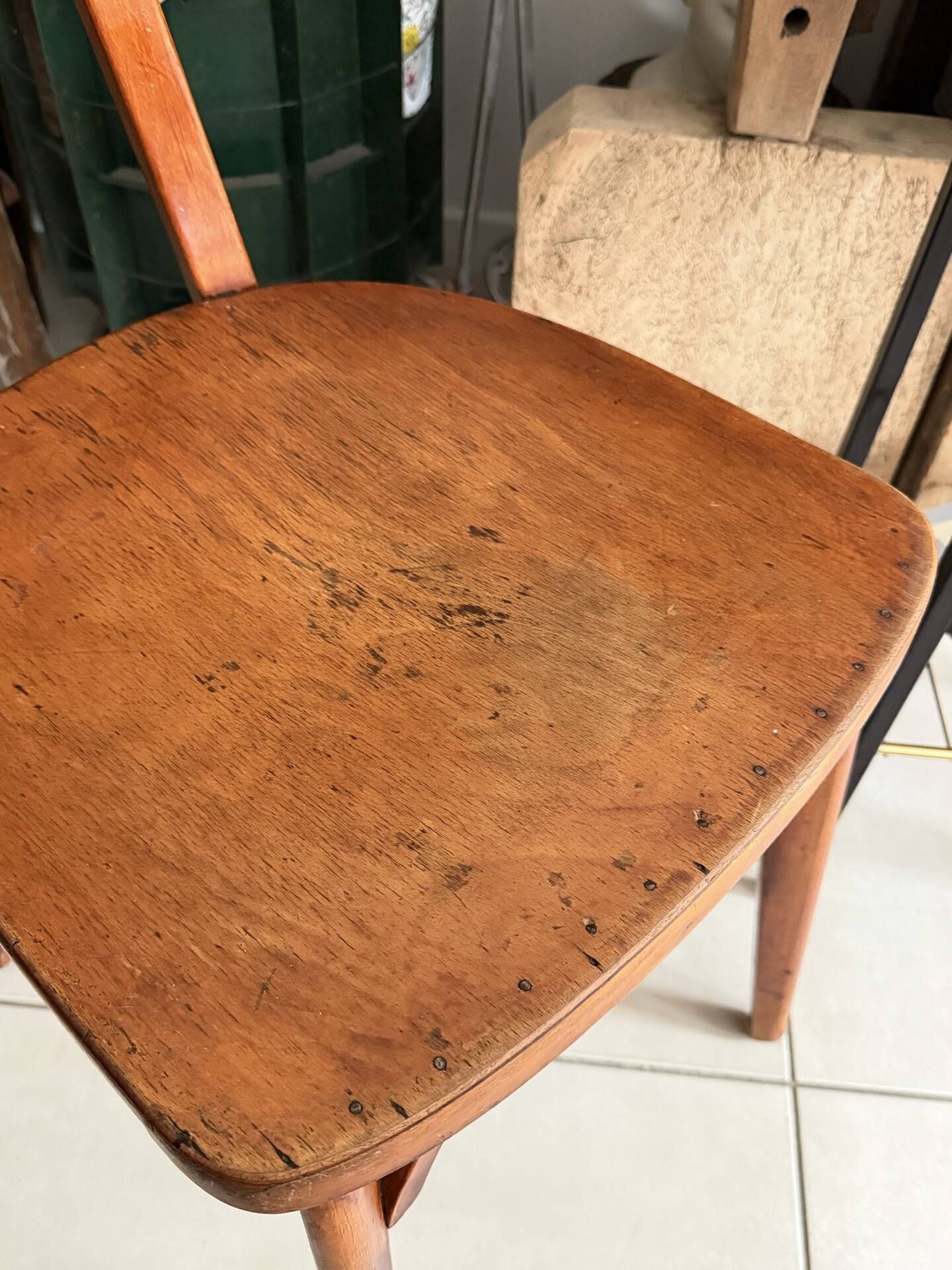 "Bistro chair 'Banana' Luterma in curved wood – 1950s"