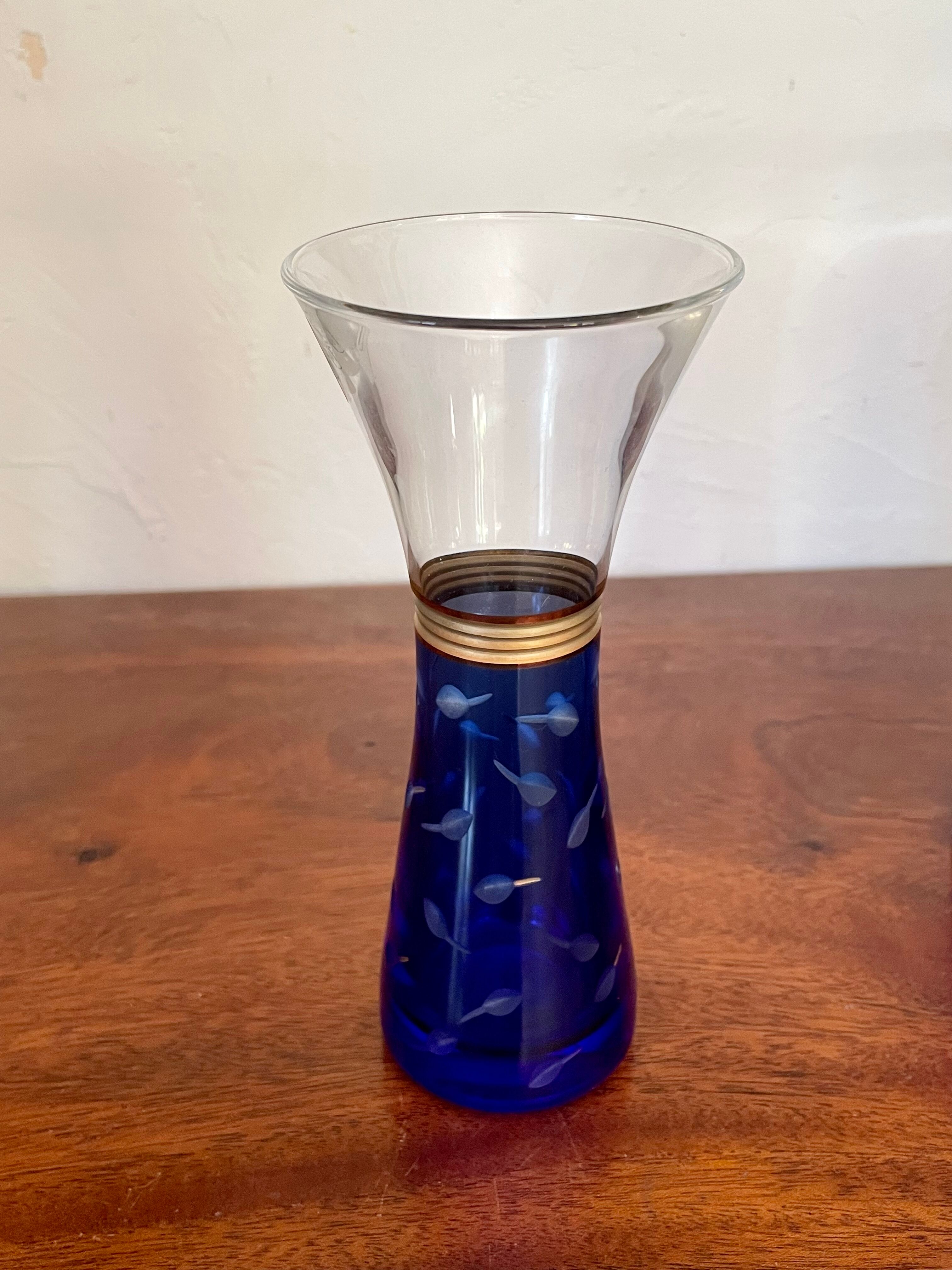 Shisheido vase Cristal d'Arques circa 1990