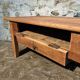 Old French rustic coffee table in cherry wood.