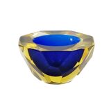 Cendrier/bol Sommerso en verre de Murano à facettes diamantées par Mandruzzato, années 1970