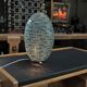 Design oval glass table lamp from the 1970s