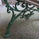 Old bench cast iron base and wooden slats