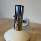 Wall light in metal and chrome-plated plastic