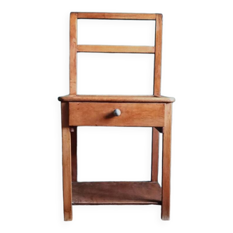 vintage industrial wooden bedside table/wooden side furniture