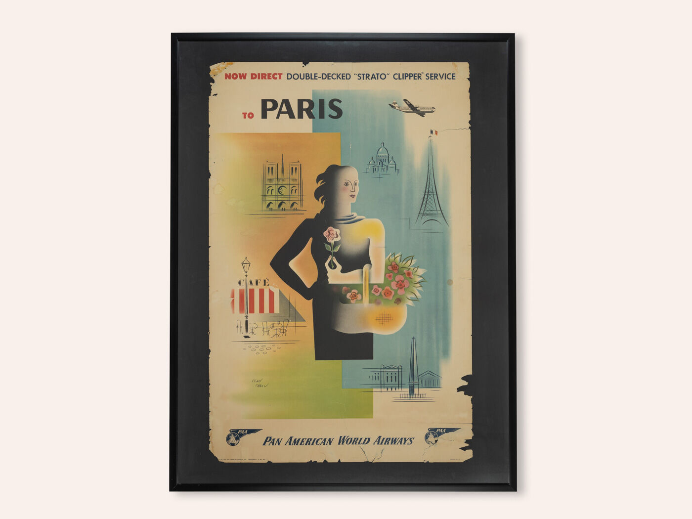 Paris, Pan Am Airways Travel Poster, 93 x 123 cm
