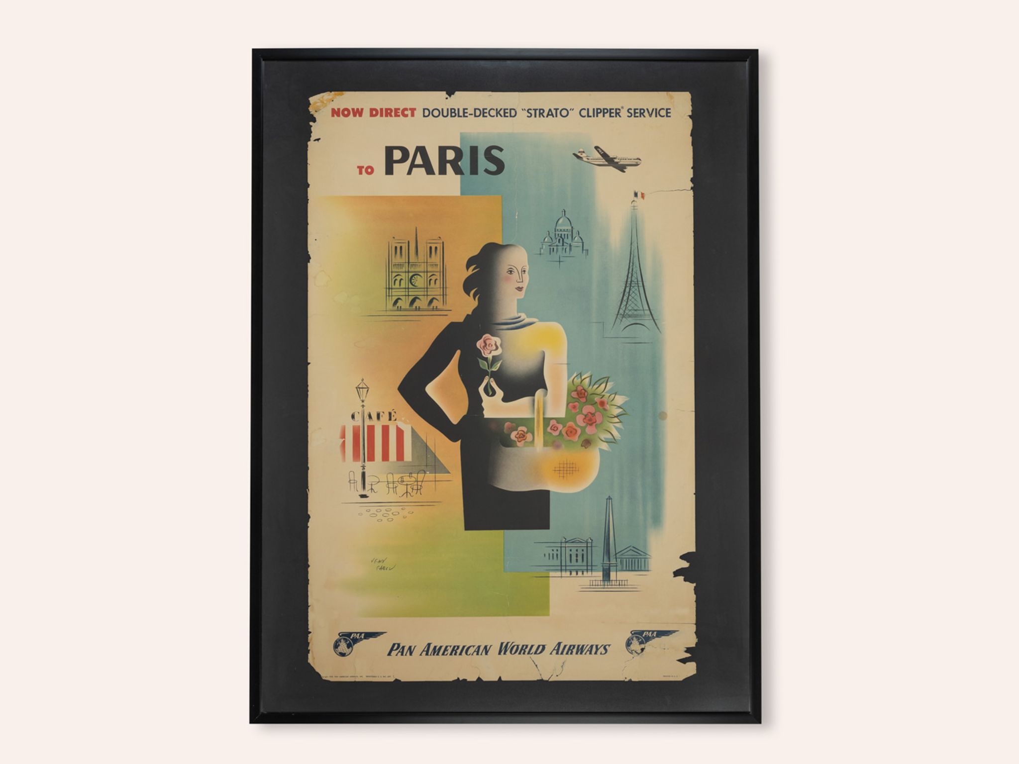 Paris, Pan Am Airways Travel Poster, 93 x 123 cm