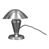 Bauhaus adjustable chrome mushroom table lamp, Czechoslovakia, 1930s