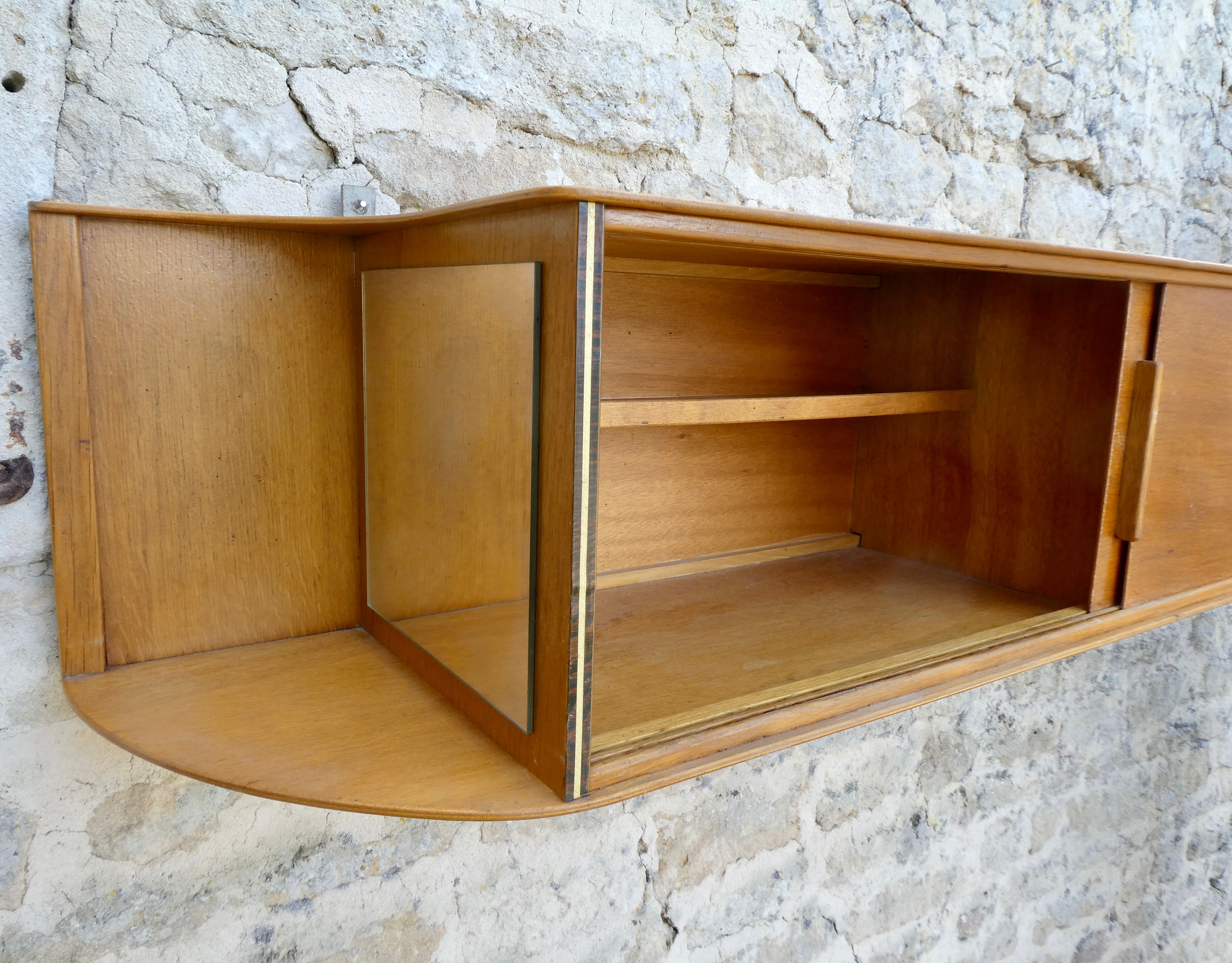 Wall cupboard with shelf, 60s