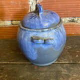 Apothecary pot + old lid peggy la bathie glazed polychrome stoneware