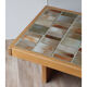 Table basse vintage Maison Regain en céramique et orme 1970