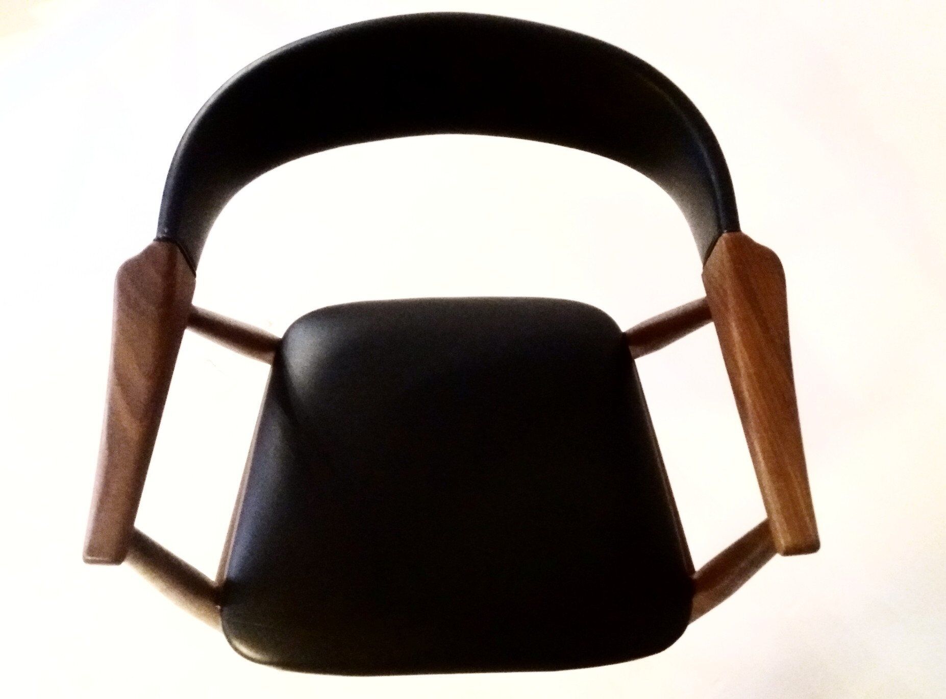Chaise Farstrup en cuir noir