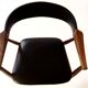 Chaise Farstrup en cuir noir