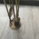 Brass fireplace tool set