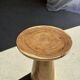Natural solid suar side table (monoxyle) with a minimal conical base.