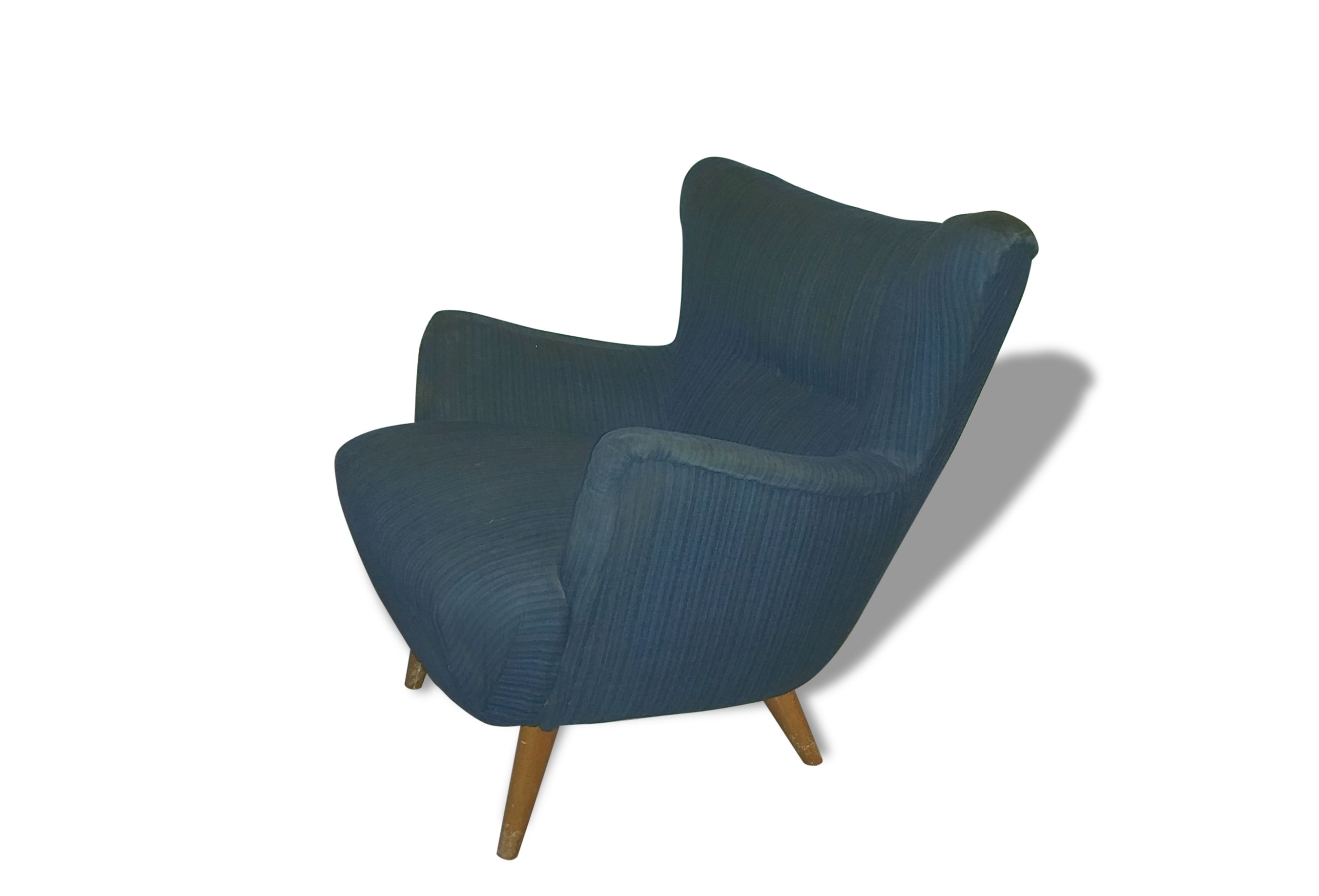 Reare Fauteuil Club Wing chair organic annéee 50