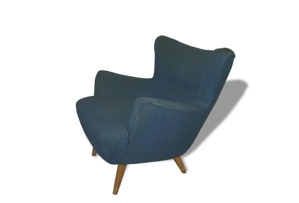 Reare Fauteuil Club Wing chair organic annéee 50