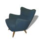 Reare Fauteuil Club Wing chair organic annéee 50
