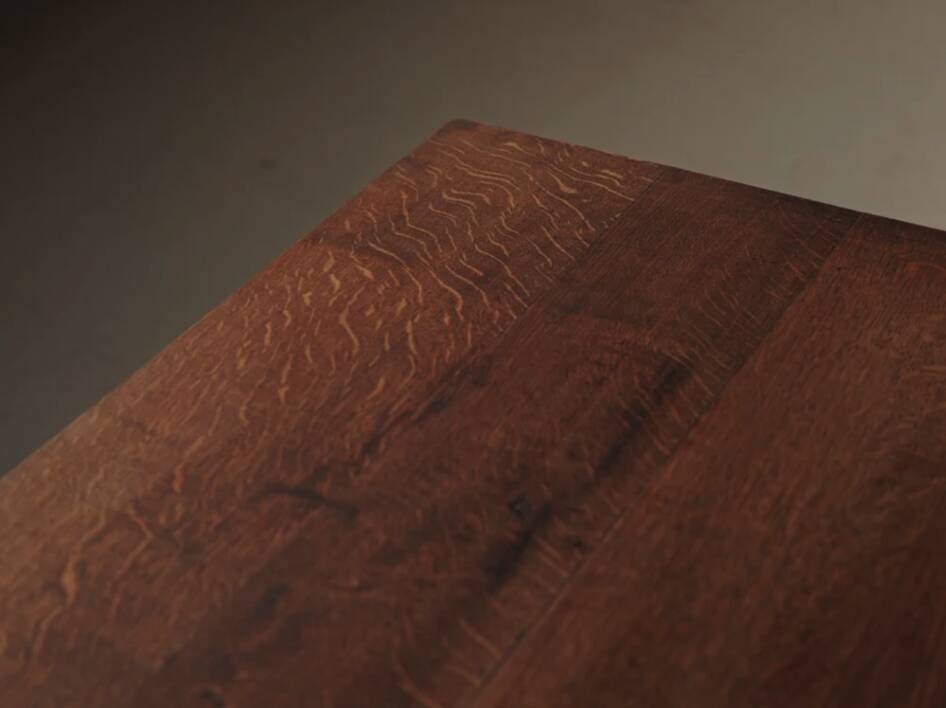 Solid oak farmhouse table, France, around 1950.