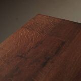 Solid oak farmhouse table, France, around 1950.