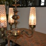 Empire/Art Deco style chandelier with three globes