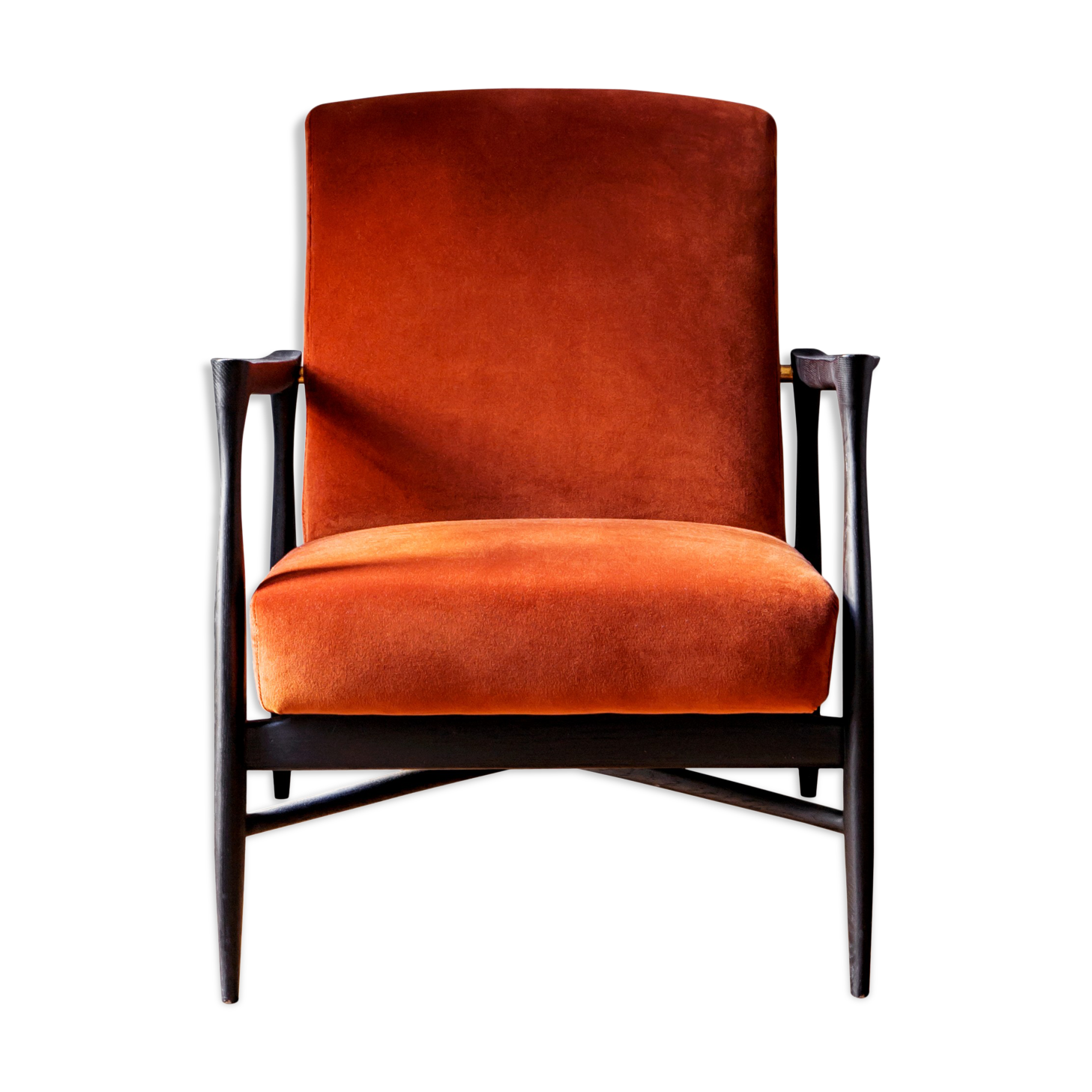 Floating fox wood black Red Edition armchair