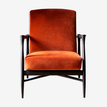 Floating fox wood black Red Edition armchair