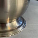 Stainless steel champagne bucket signed Guy Degrenne, antique metal decoration -