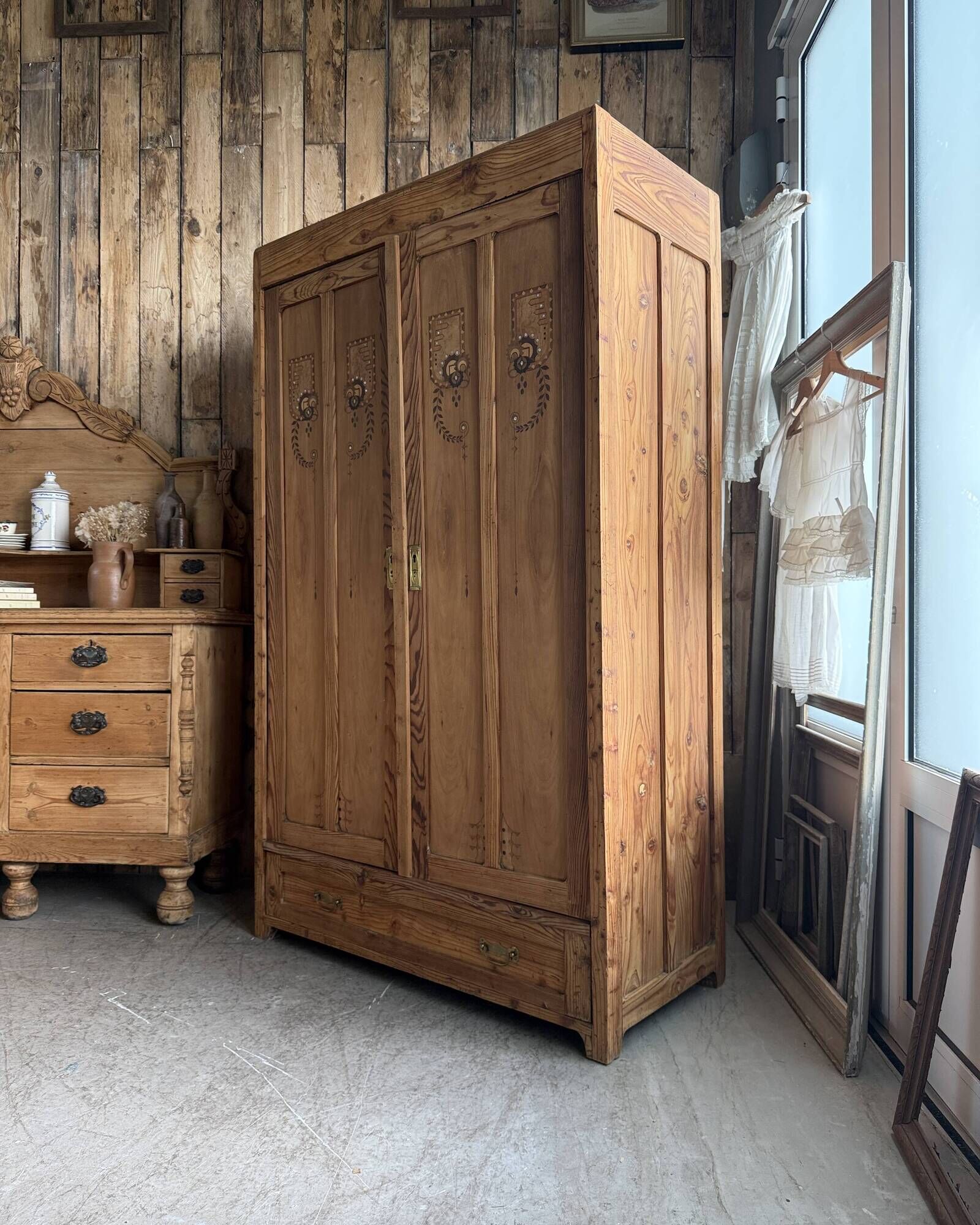 Czech Art Nouveau wardrobe