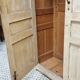 Antique wardrobe, kitchen cabinet, pinewood, creamy white