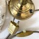 Lampe rétro pied colonne globe en verre