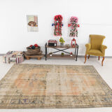6x9 Old Antique Vintage Rug, 196x270Cm