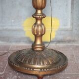 Florentine gilded wood floor lamp, floor lamp with lampshade