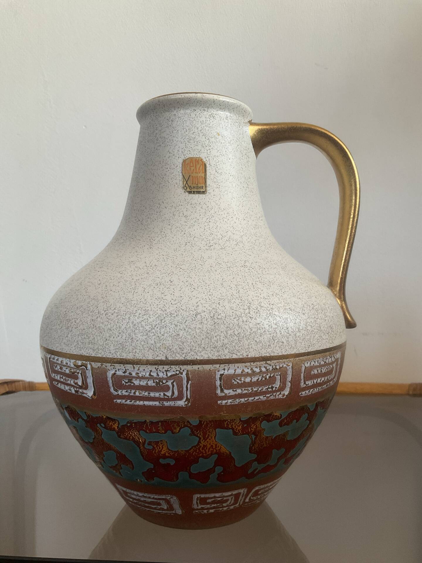 Vintage vase HÖHR ceramics Germany from the 50s-60s.