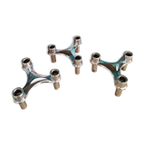 Set of 3 vintage candle holders