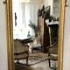 Large golden antique mirror 95x190cm