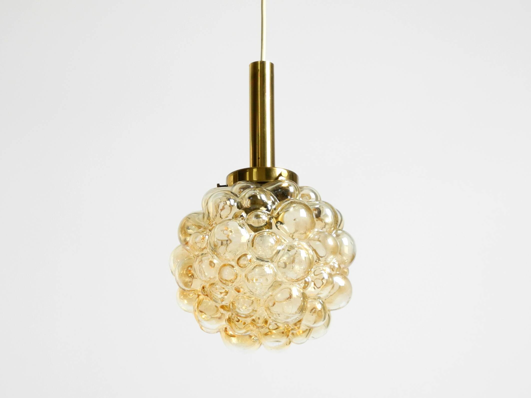Original glass bubble pendant lamp from the 1960s | Manufactured by Limburg