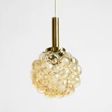 Original glass bubble pendant lamp from the 1960s | Manufactured by Limburg