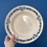 Set of 6 semi-deep plates in ironstone Longchamp model Denise.