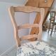 Country chair in blue toile de Jouy