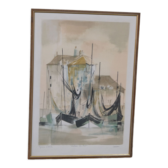 Lithography by Claude Casati, Signed, Framed, 1980's