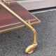 Vintage rolling dessert trolley in red Formica – 1950s/60s