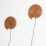 Rattan Sea Snail Design Wall Lamp