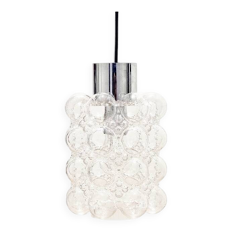 Plafonnier/suspension en verre à bulles moderne du milieu du siècle par Helena Tynell pour Limburg, Allemagne, années 1960