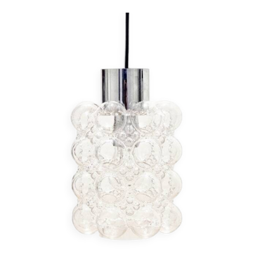 Lustre en verre bulle de style mid-century moderne par Helena Tynell pour Limburg, Allemagne, années 1960.
