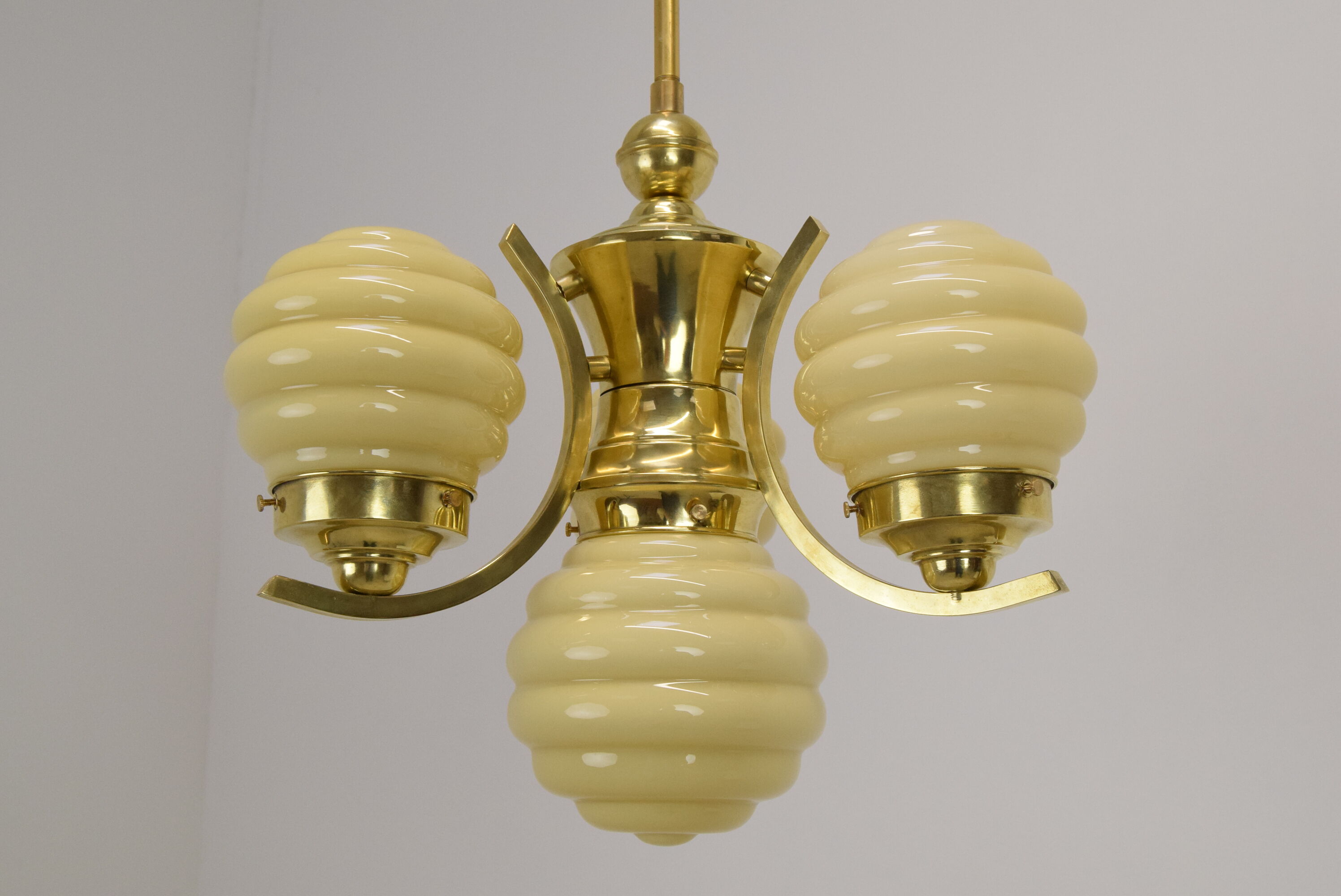 Art deco chandelier Czechoslovakia 1930's